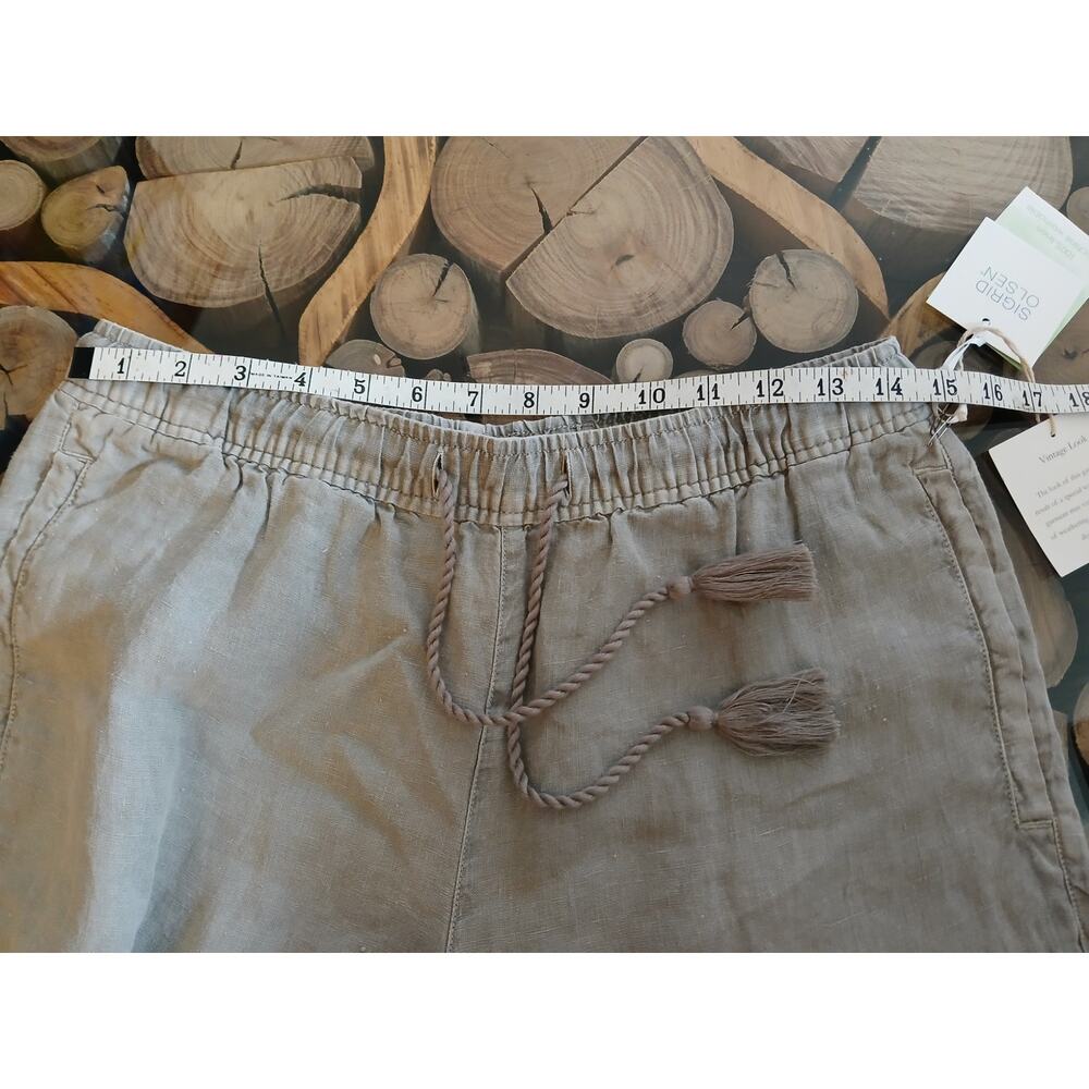 Sigrid Olsen 100% Linen Pants Elastic Drawstring … - image 3
